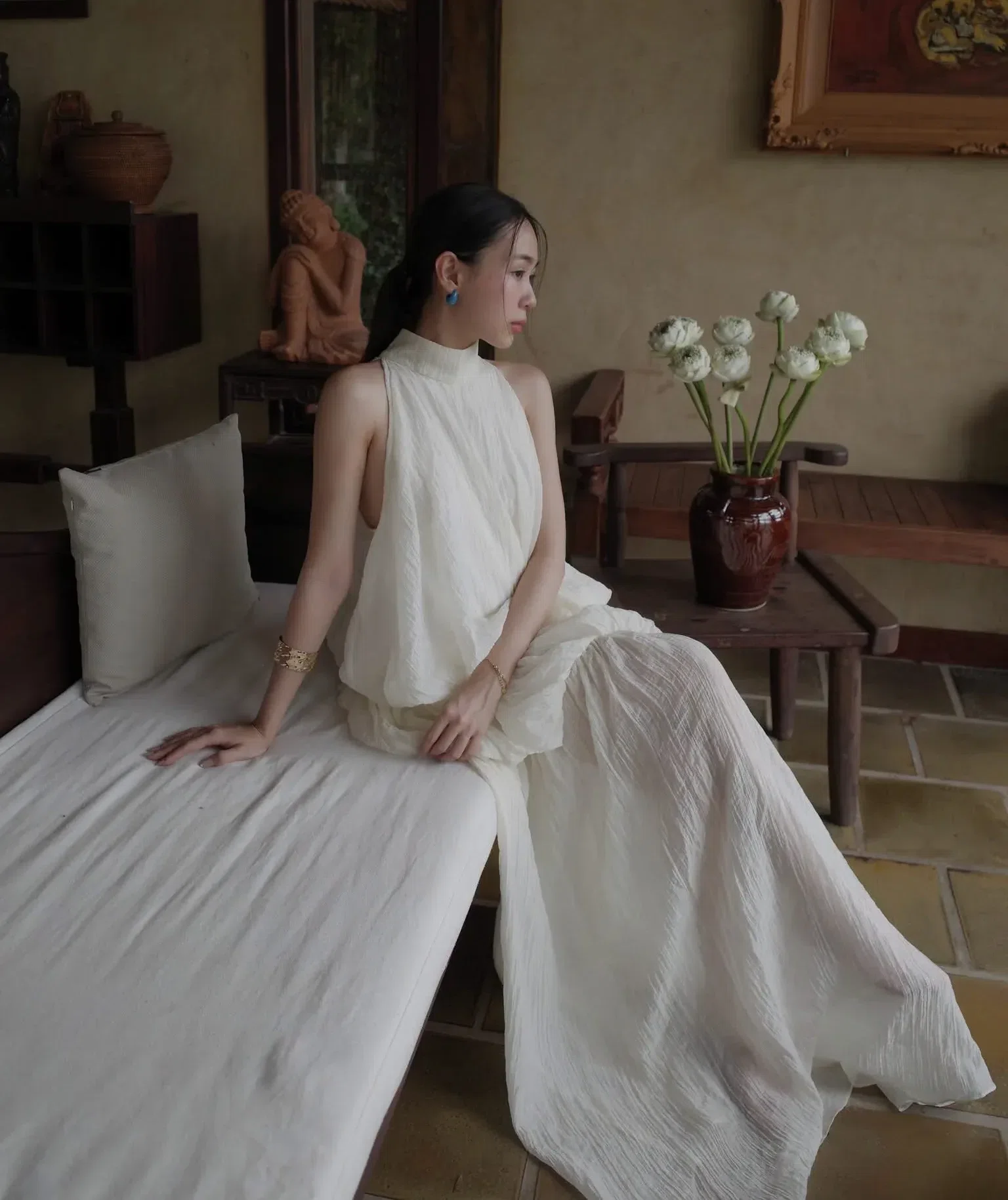 Đầm Bích kem - size L (ngực 88-92) 8