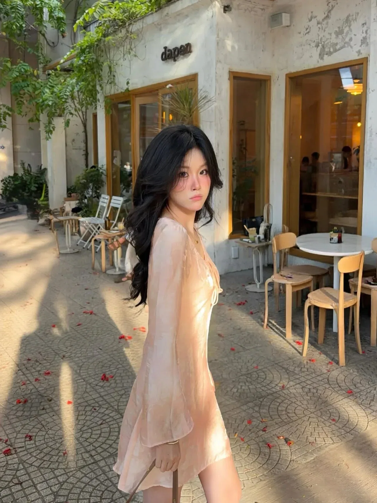 Váy lụa gấm hoa nhũ ~ size S, M 6