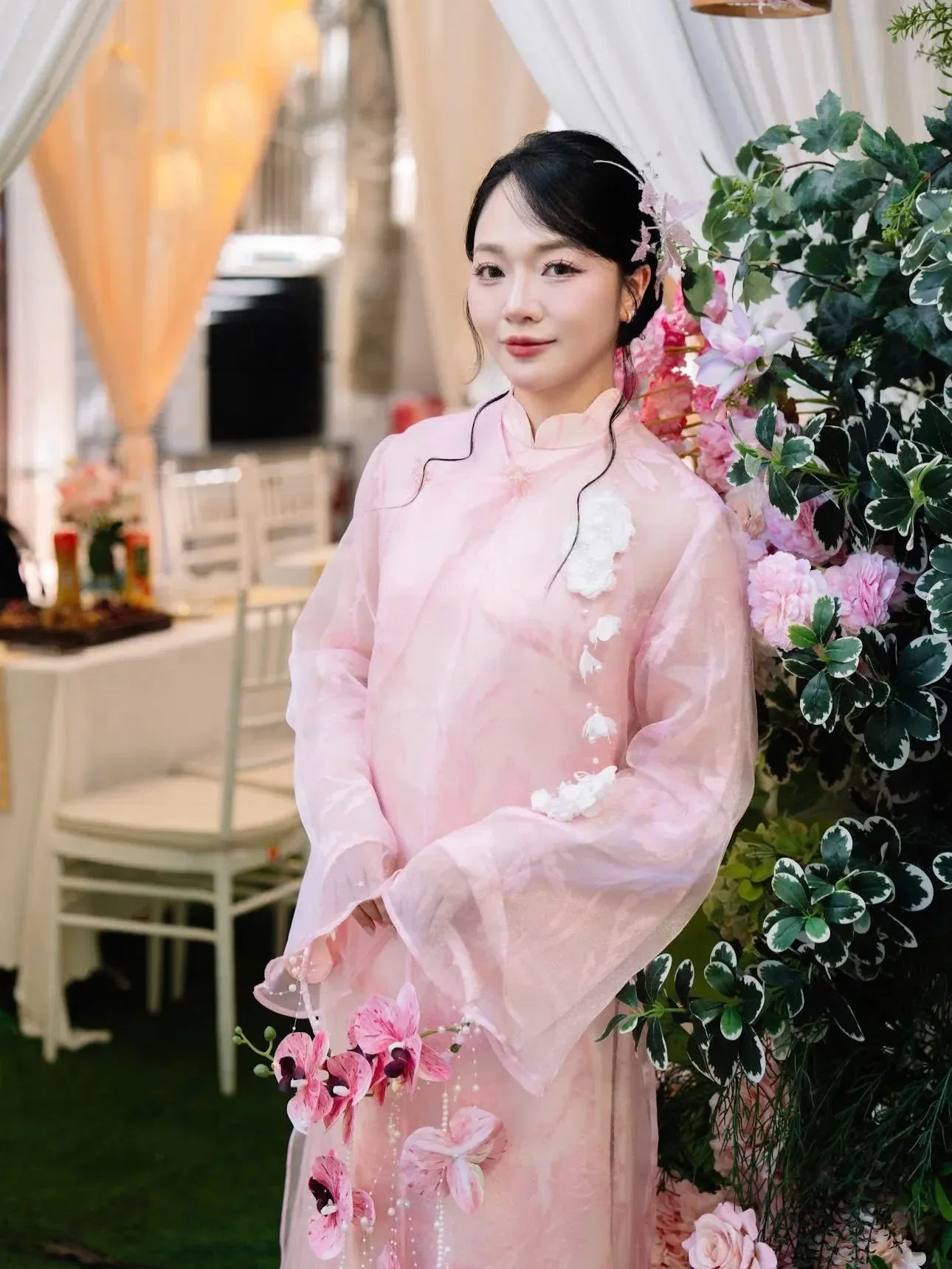 Áo dài Vũ Hoa Phấn - size L fit M L XL 13