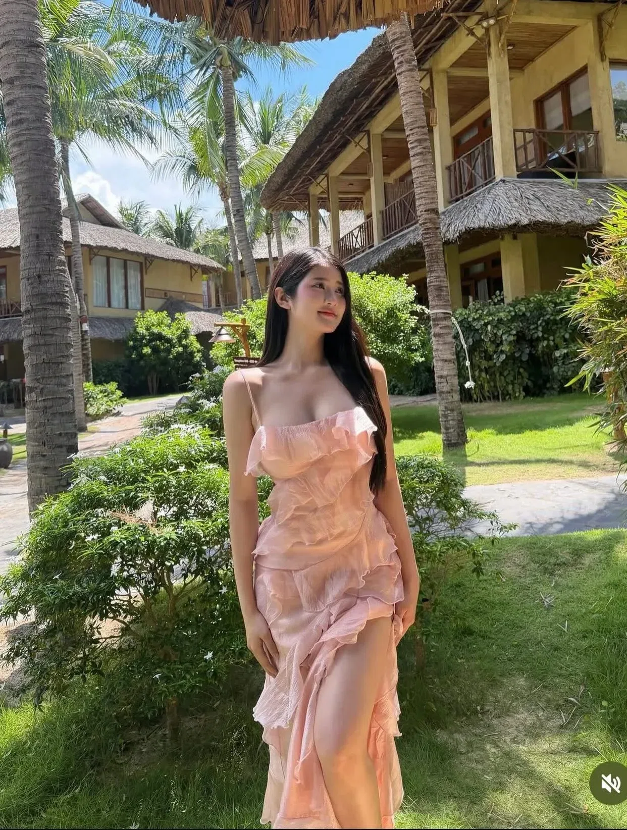 V513- 463 Isabella Dress hồng S M 1