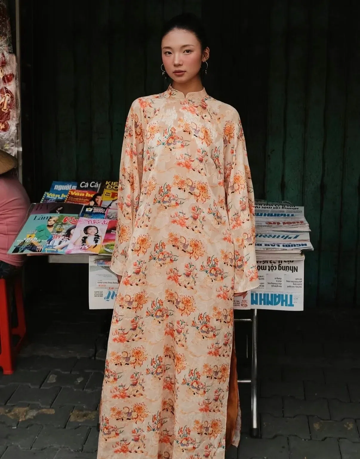 Áo dài Kim Thi Mã - size L form fit M, L 12