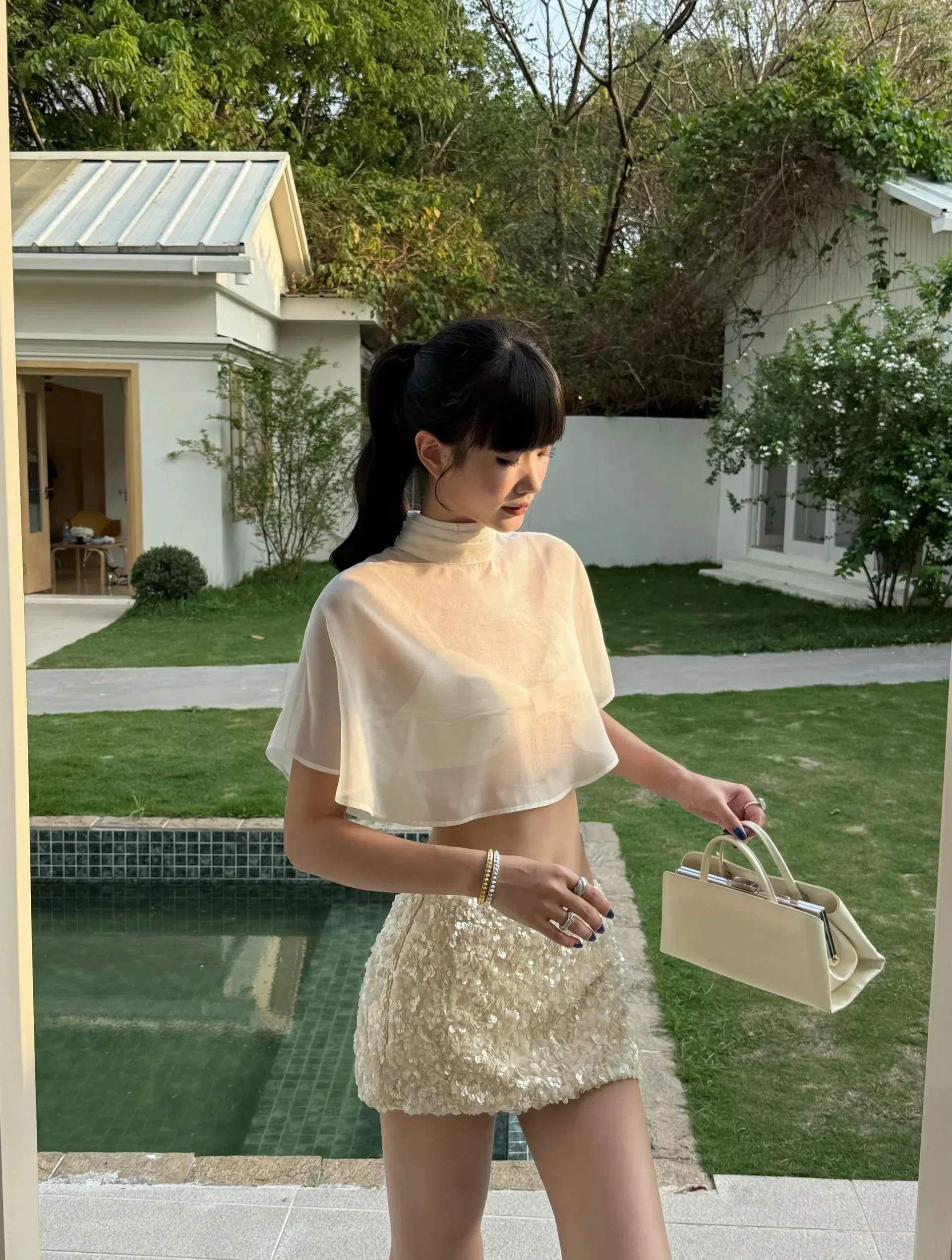 Váy sequin kèm cape SK0009 6