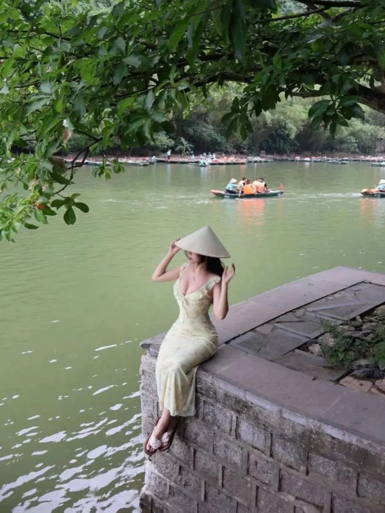 V508 Maxi tay bèo vàng Lemon Dress chun co giãn S M 2
