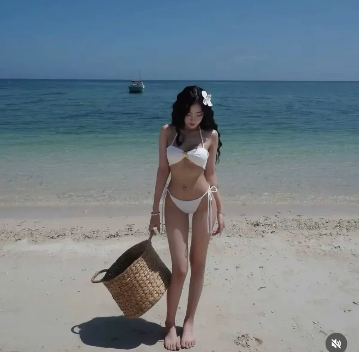 Set bikini màu trắng 3