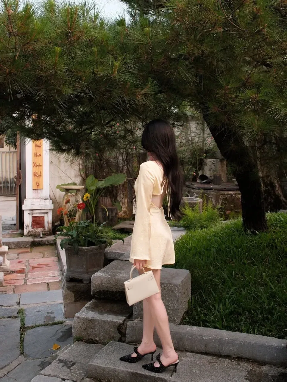 Solmaris Dress - size L fit M, L (màu xanh, vàng) 7