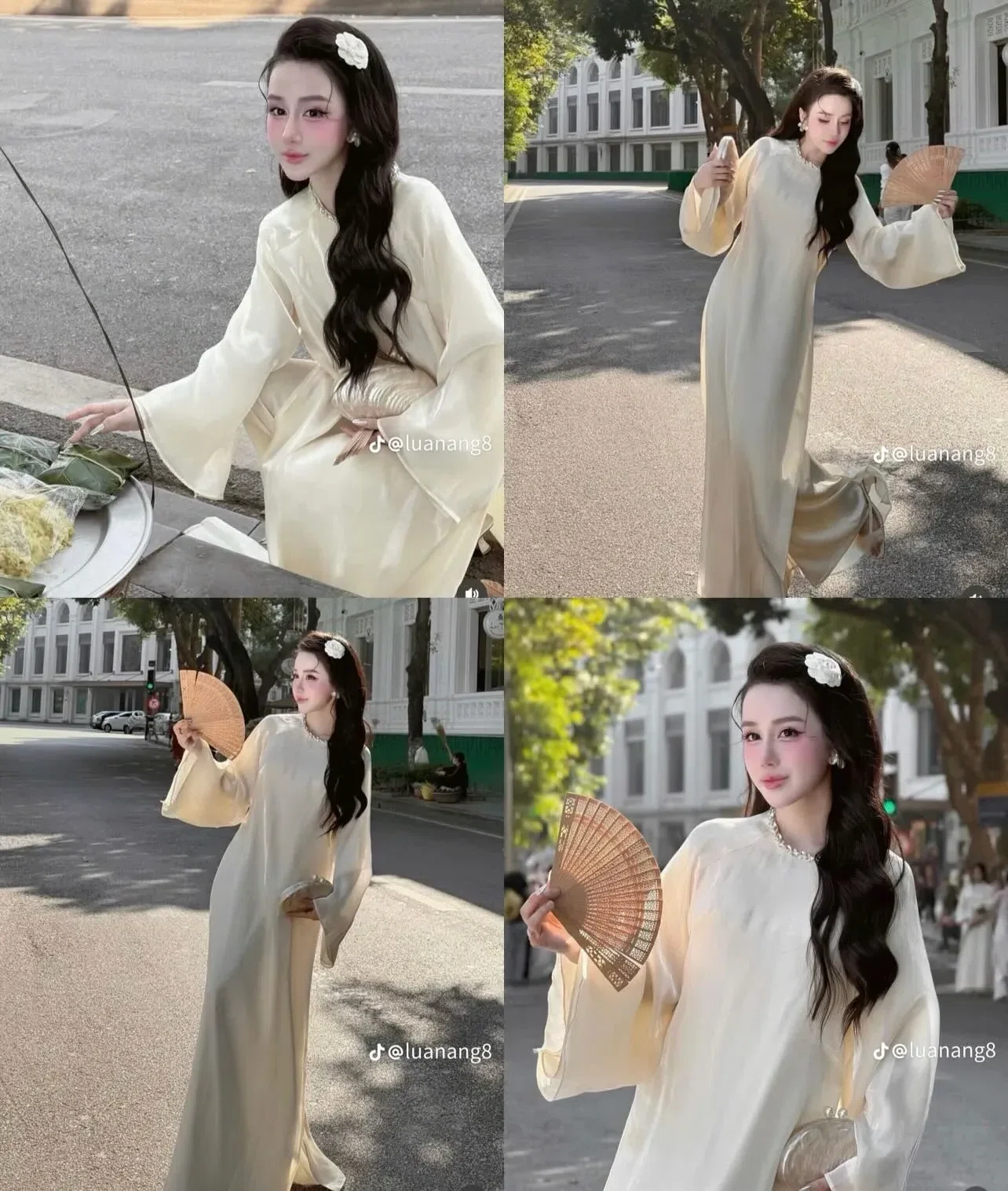 SET ÁO DÀI LÓNG LÁNH CỔ ĐÁ 1