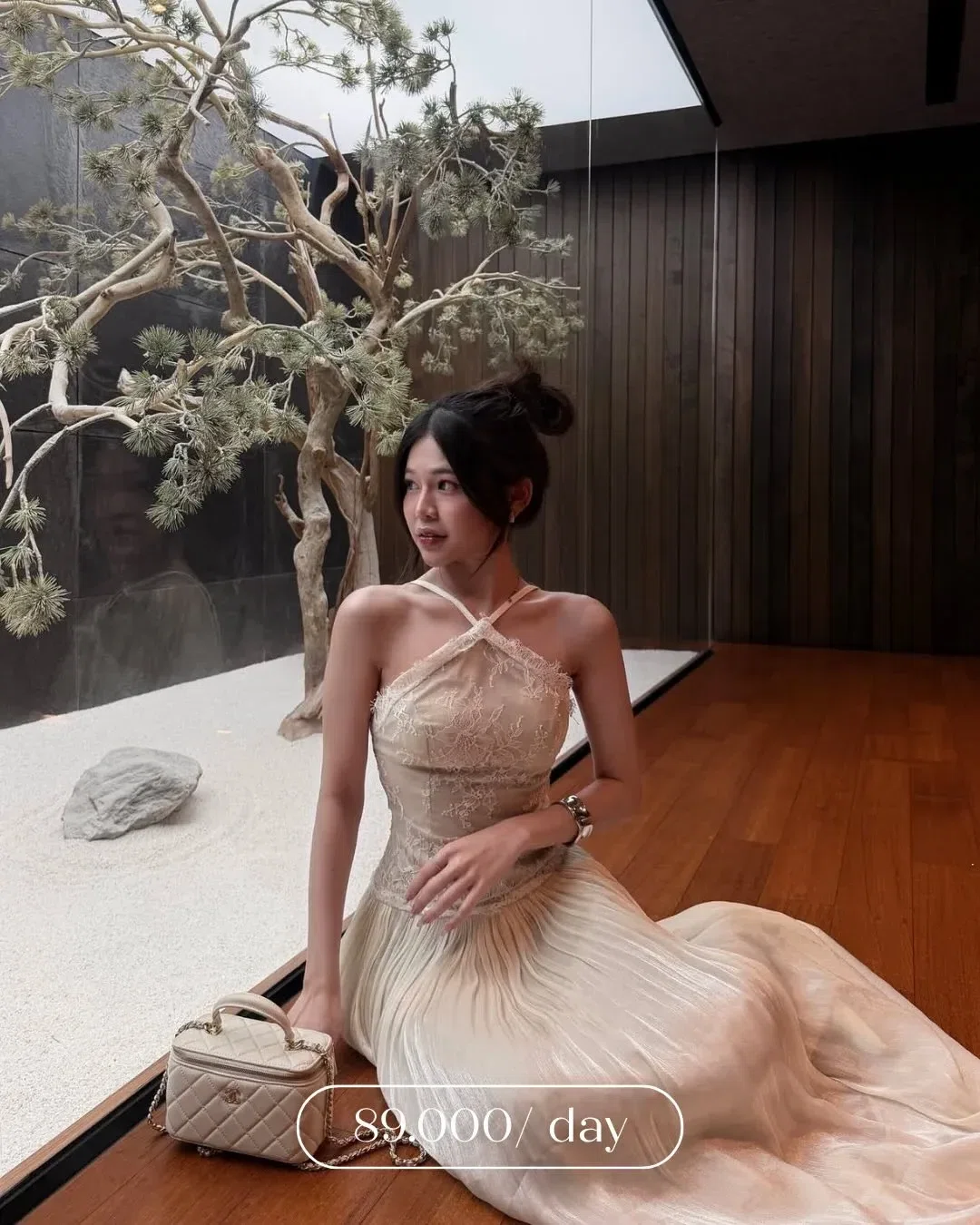 Đầm yếm ren dáng dài 1