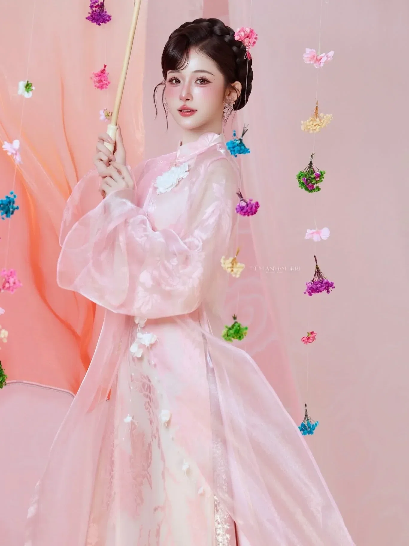 Áo dài VŨ HOA PHẤN size M fit S,M 6