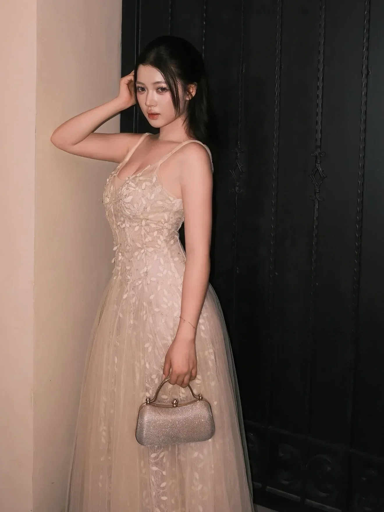 Đầm ren đắp dáng dài DK0025 4
