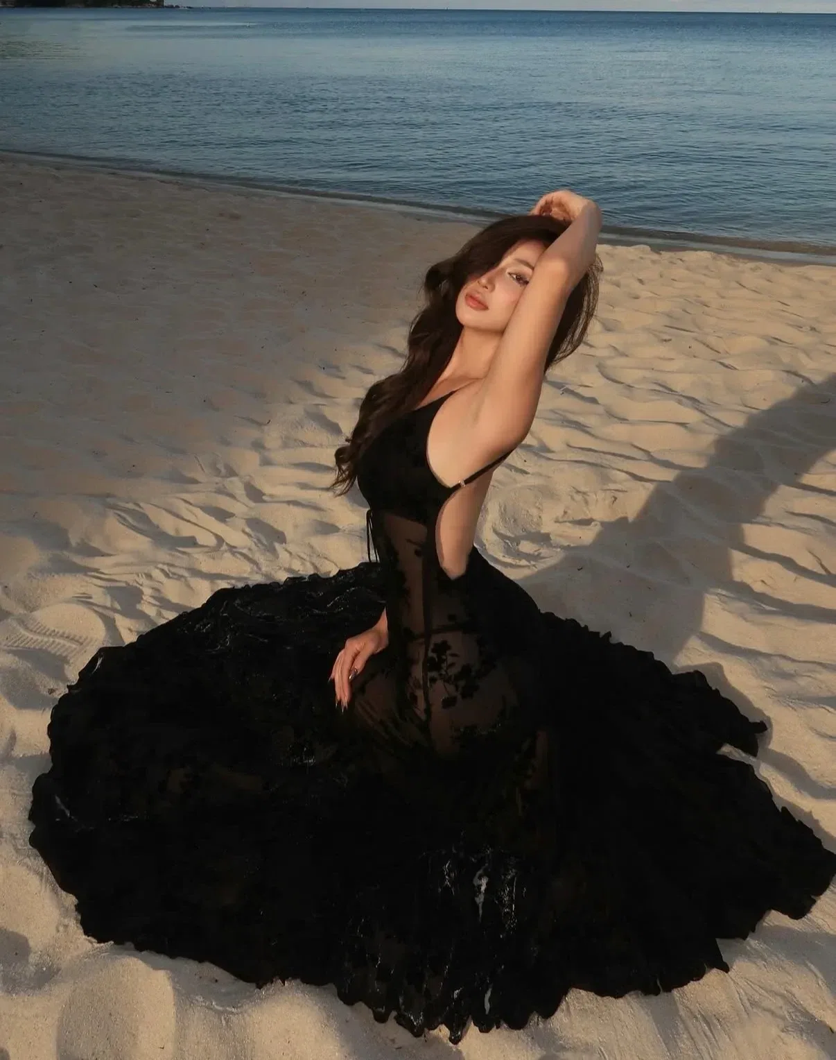 Black Swan 🦢 Black Rosie Dress - size M co giãn fit M, L 7