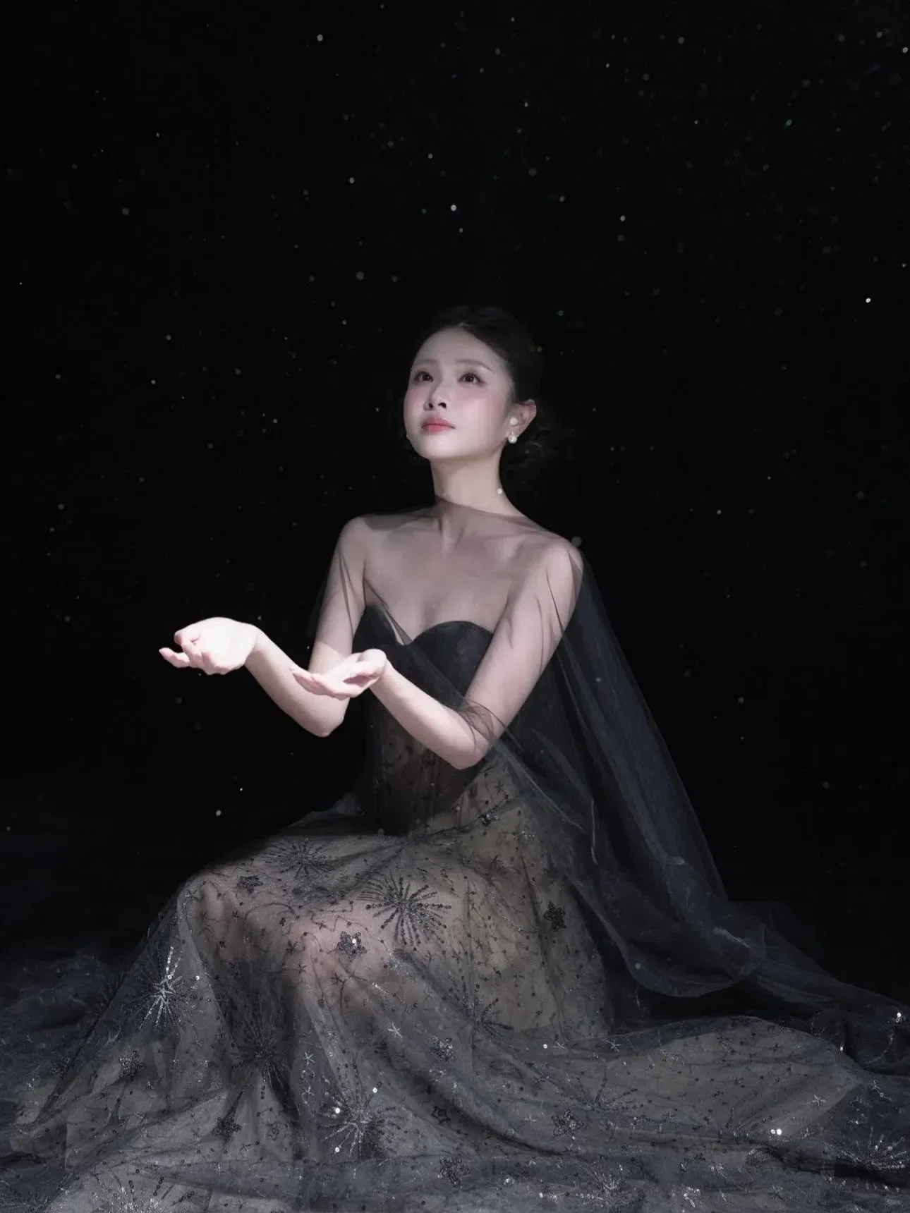 Chouchou ~ Size S Váy kim sa choàng ĐEN 2