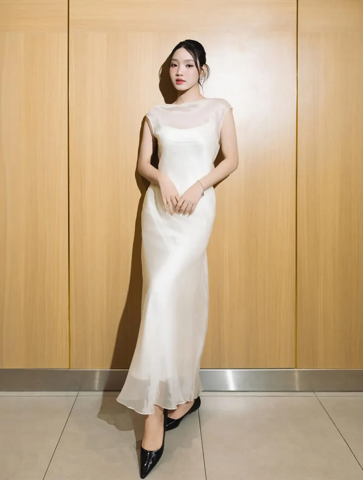 Váy lụa trắng 10