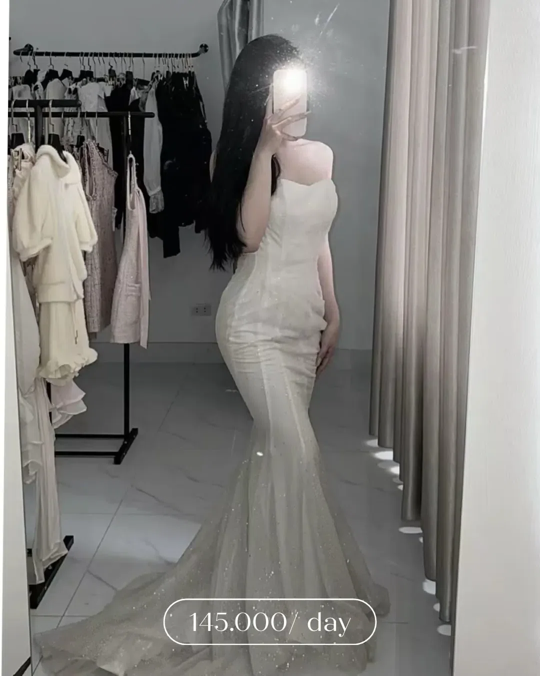 Đầm đuôi cá cúp ngực thiết kế 1