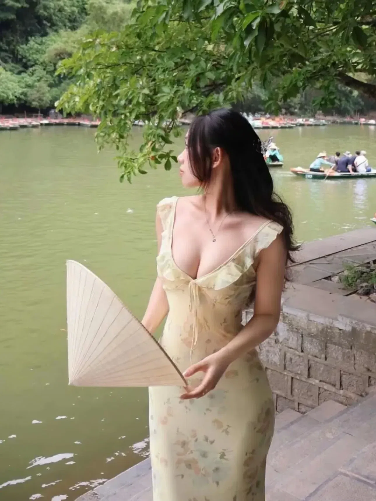 V508 Maxi tay bèo vàng Lemon Dress chun co giãn S M 1