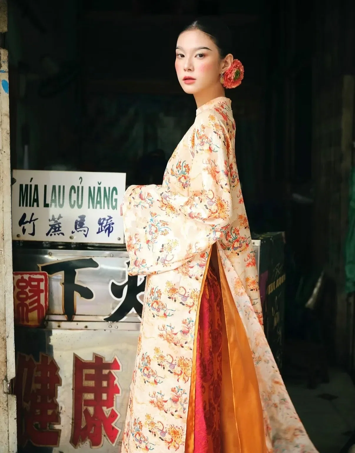 Áo dài Kim Thi Mã - size L form fit M, L 3