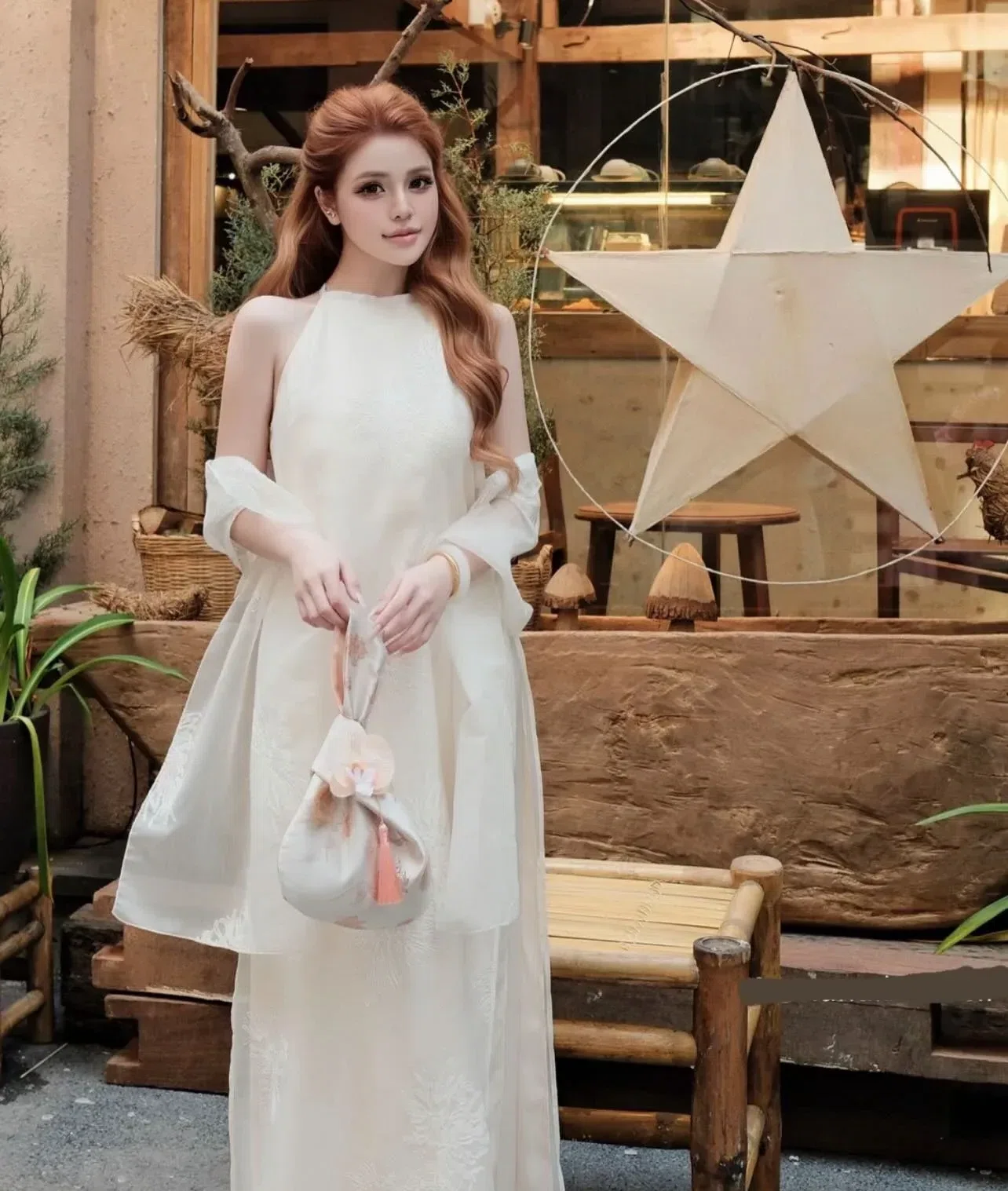 SET ÁO DÀI YẾM KÈM KHĂN 3