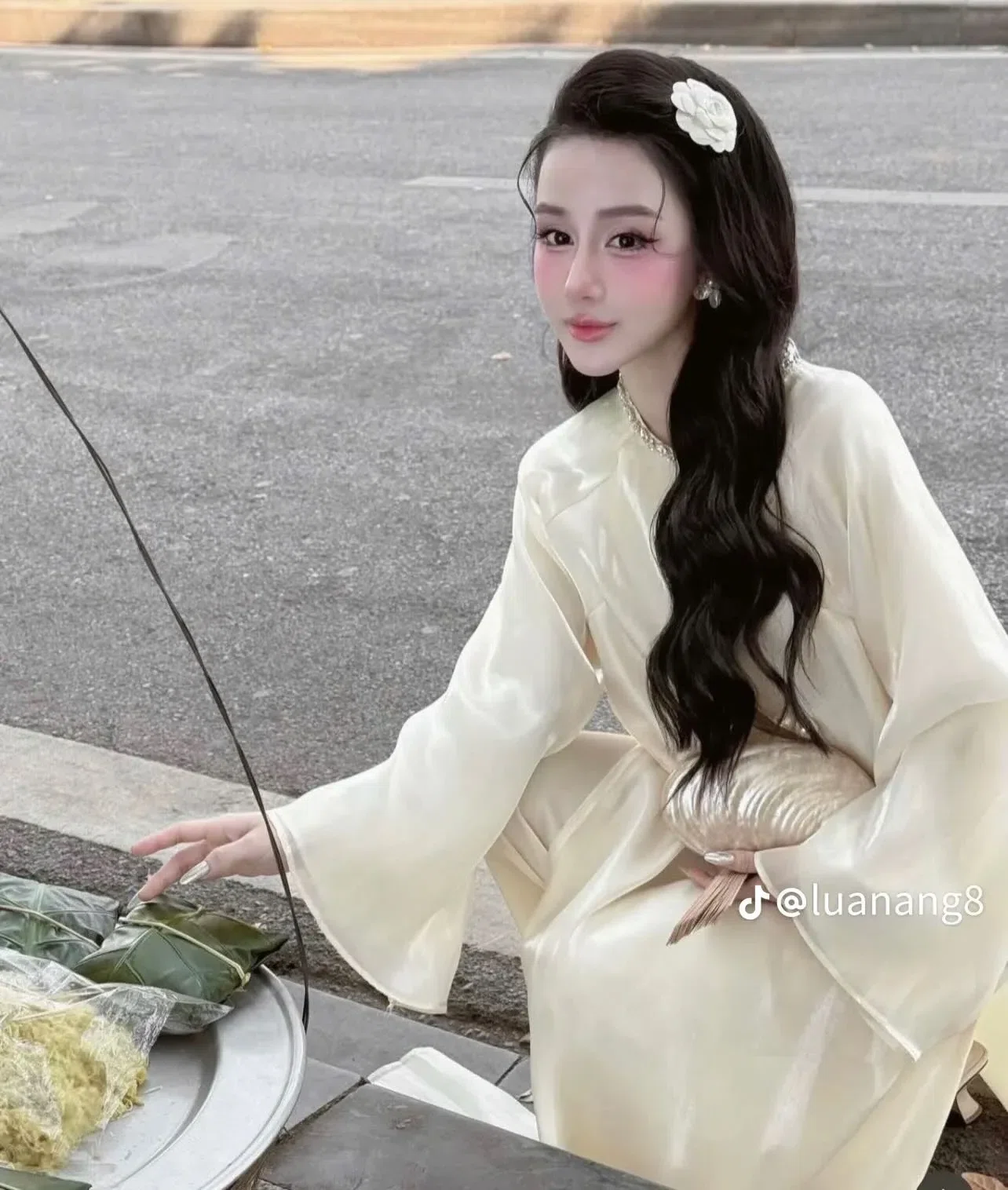 SET ÁO DÀI LÓNG LÁNH CỔ ĐÁ 2