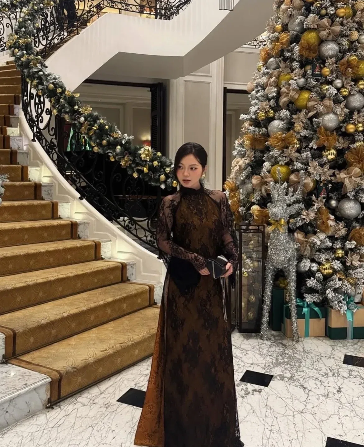 [Ngọc Nghiên] Thực sự là đi cái tone này quá đỉnh, ren phối lụa nha xá, sang và slay vô cùnggg ạ Size S (ngực dưới 87, eo dưới 69) 3