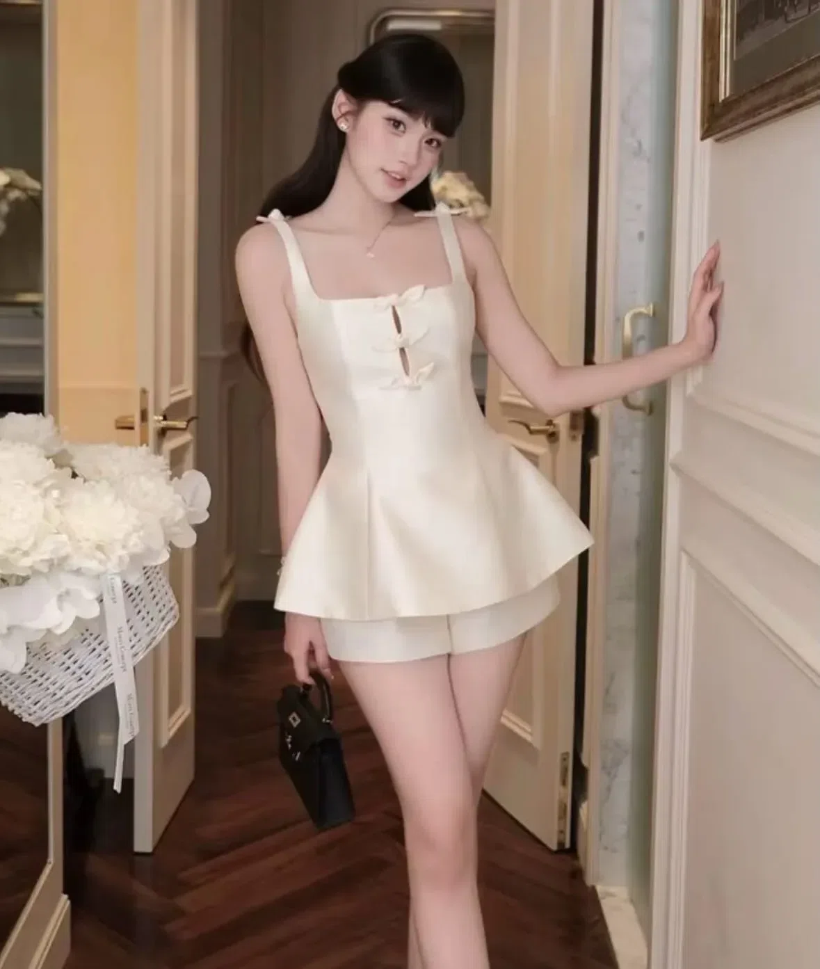 SET ÁO PEPLUM PHỐI NƠ KÈM QUẦN SHORT 2