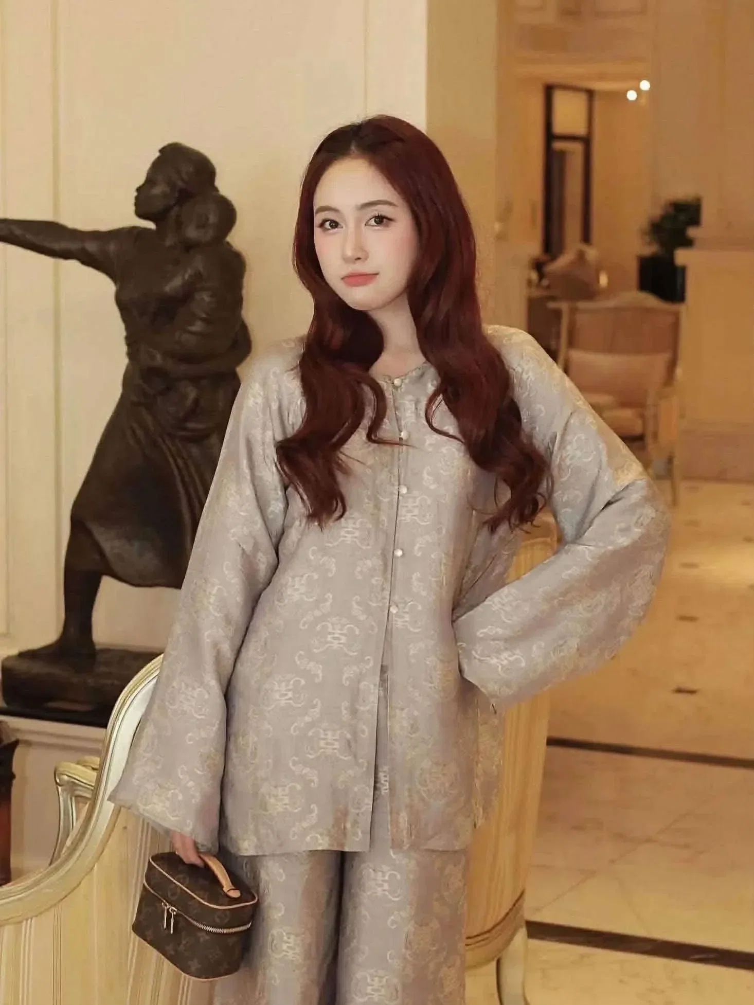 Set Bà Ba Tân Thời Xám - size L 17