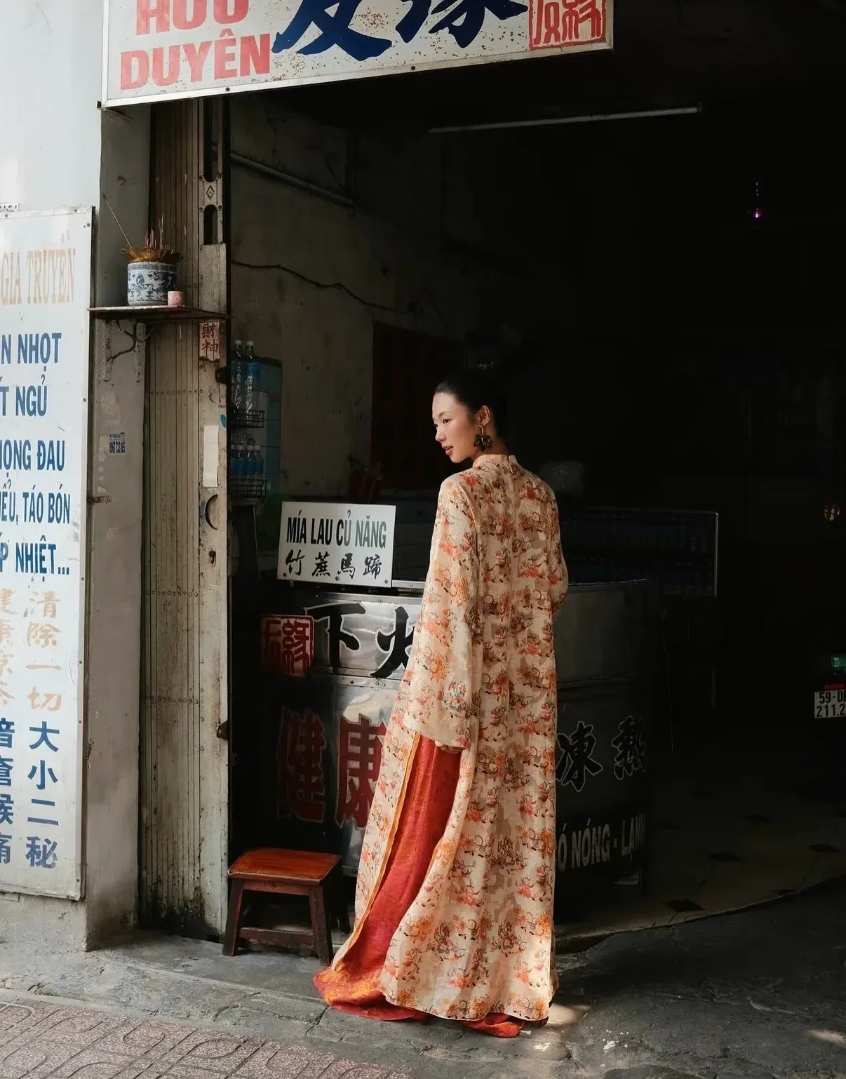 Áo dài Kim Thi Mã - size L form fit M, L 2