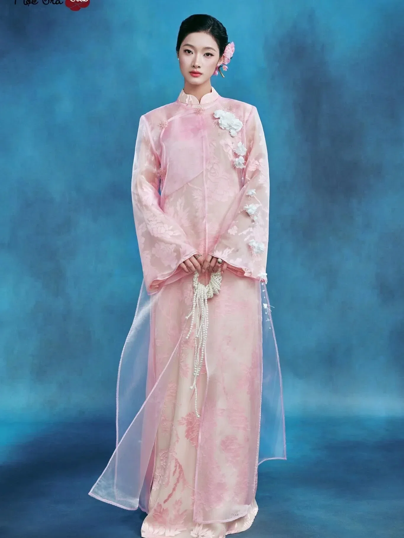 Áo dài Vũ Hoa Phấn - size L fit M L XL 7
