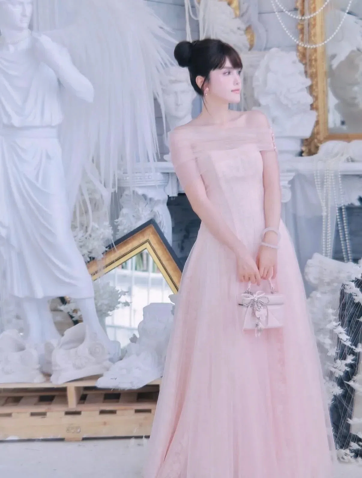 Vintage Dasha Dress - size L (màu hồng, xanh) 11