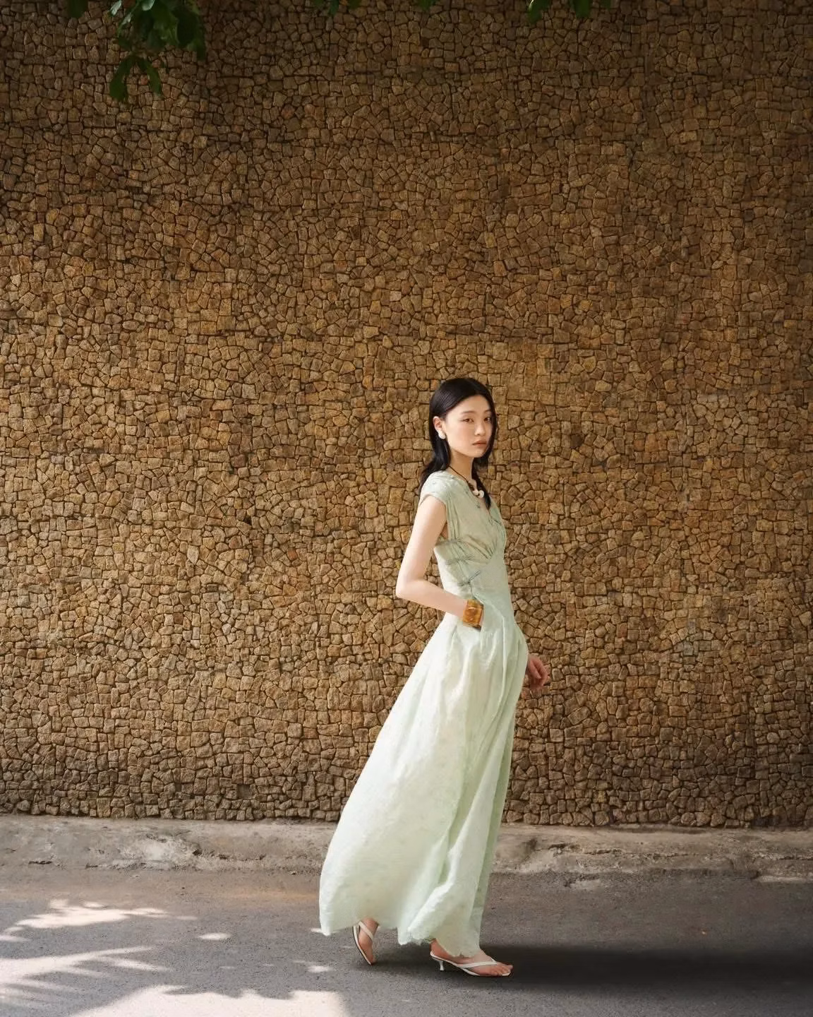 Đầm Thi - size L (xanh lá L, kem M L) 3
