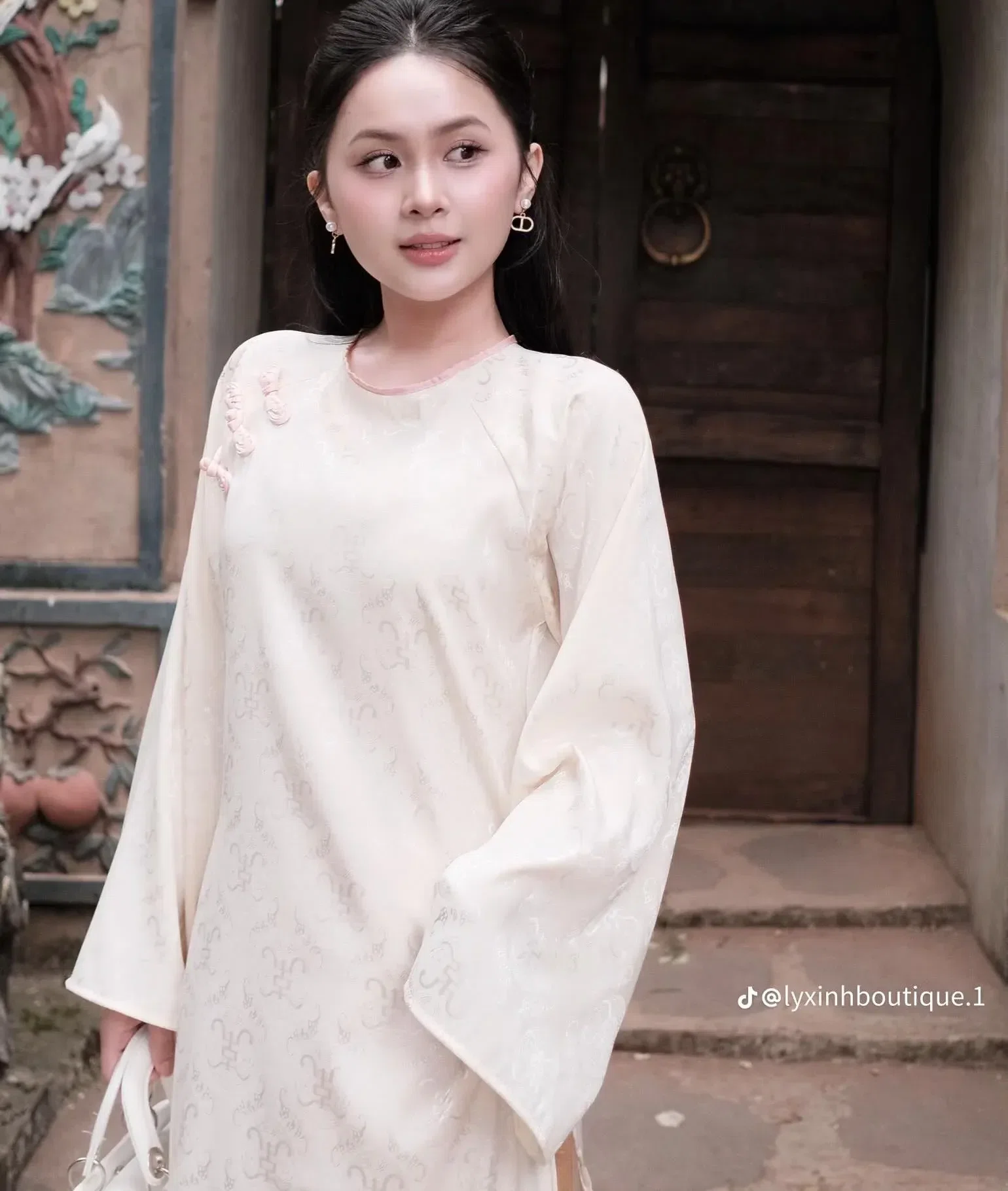 SET ÁO DÀI CÚC HỒNG 4