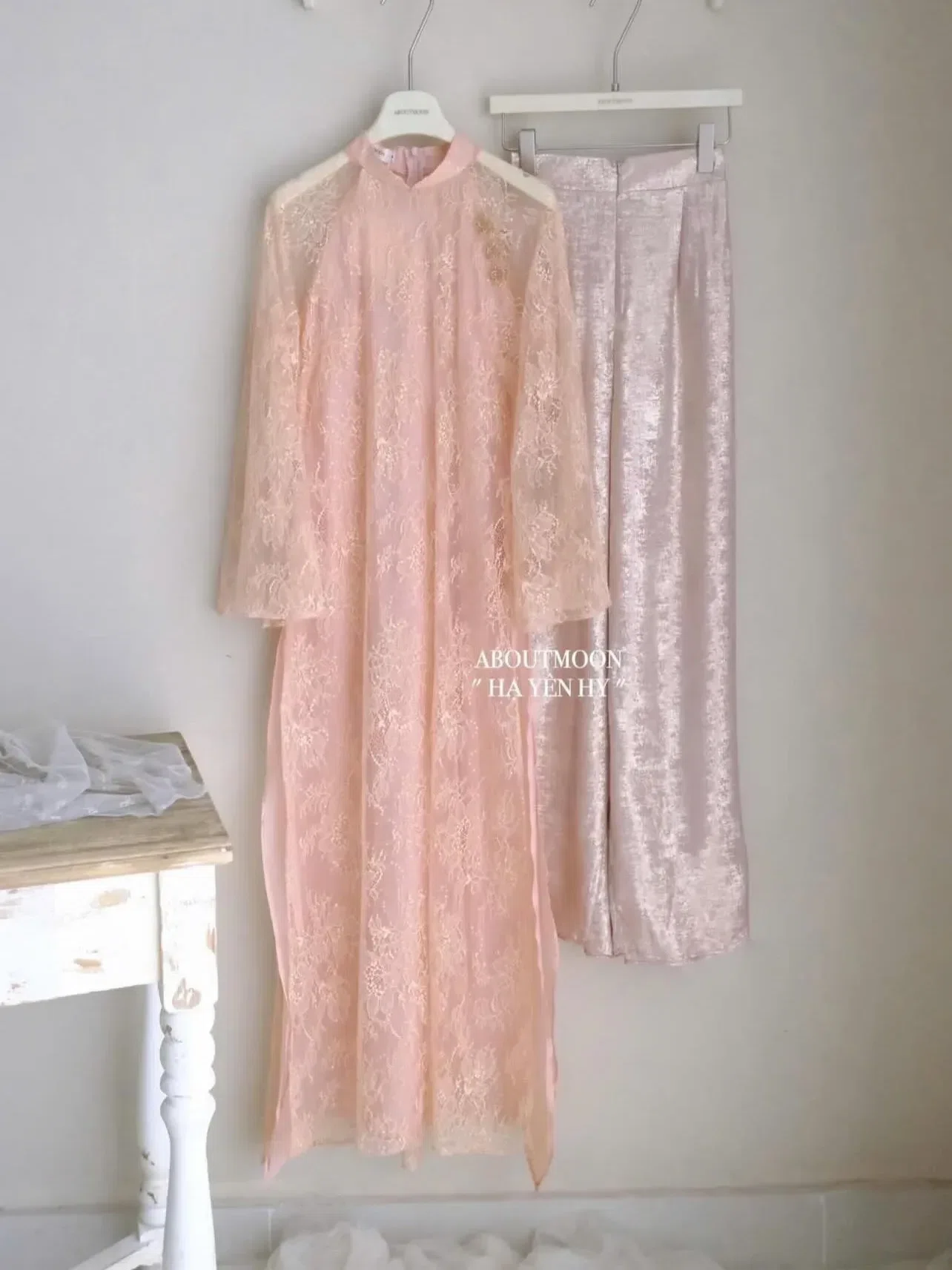 Áo dài Bách Hợp “hạnh phúc, sơ tâm “ 1