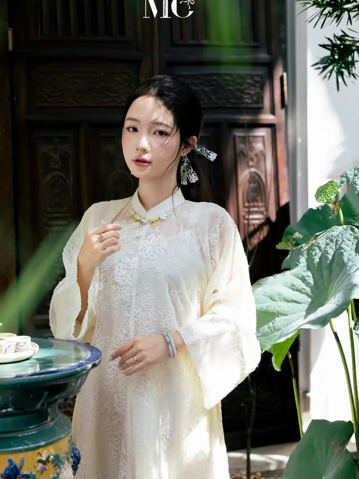 Áo dài Kiều Khổng - size L 18