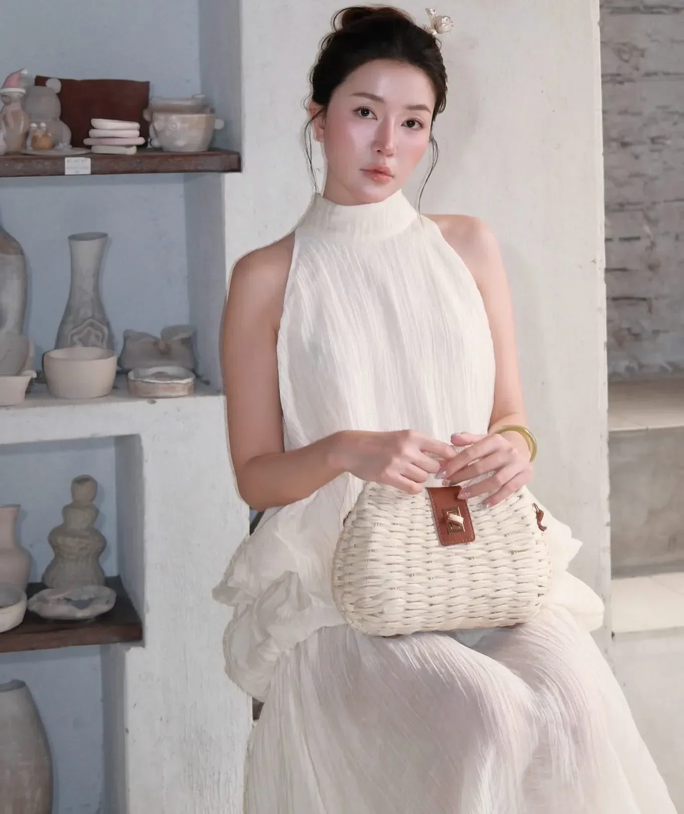 Đầm Bích kem - size L (ngực 88-92) 15