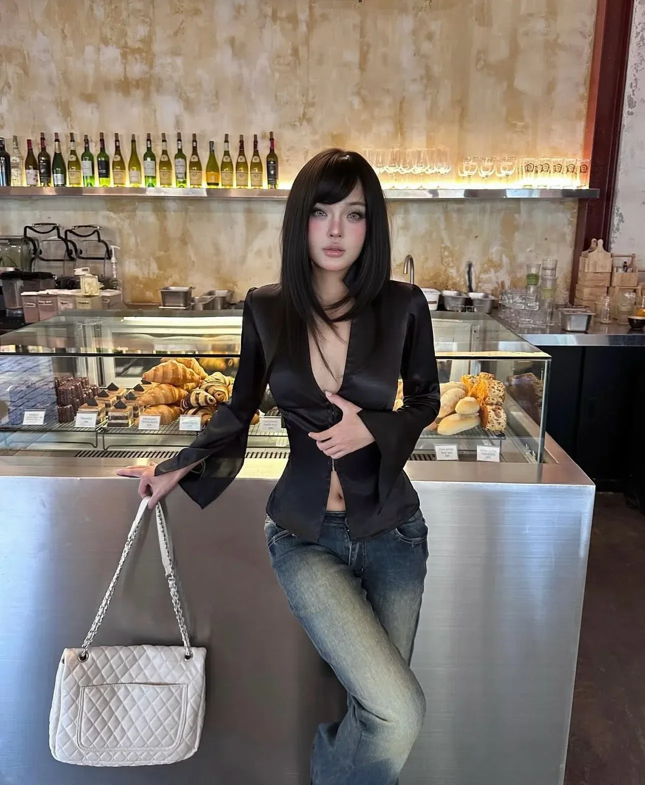 Black girll Top- Size M 2