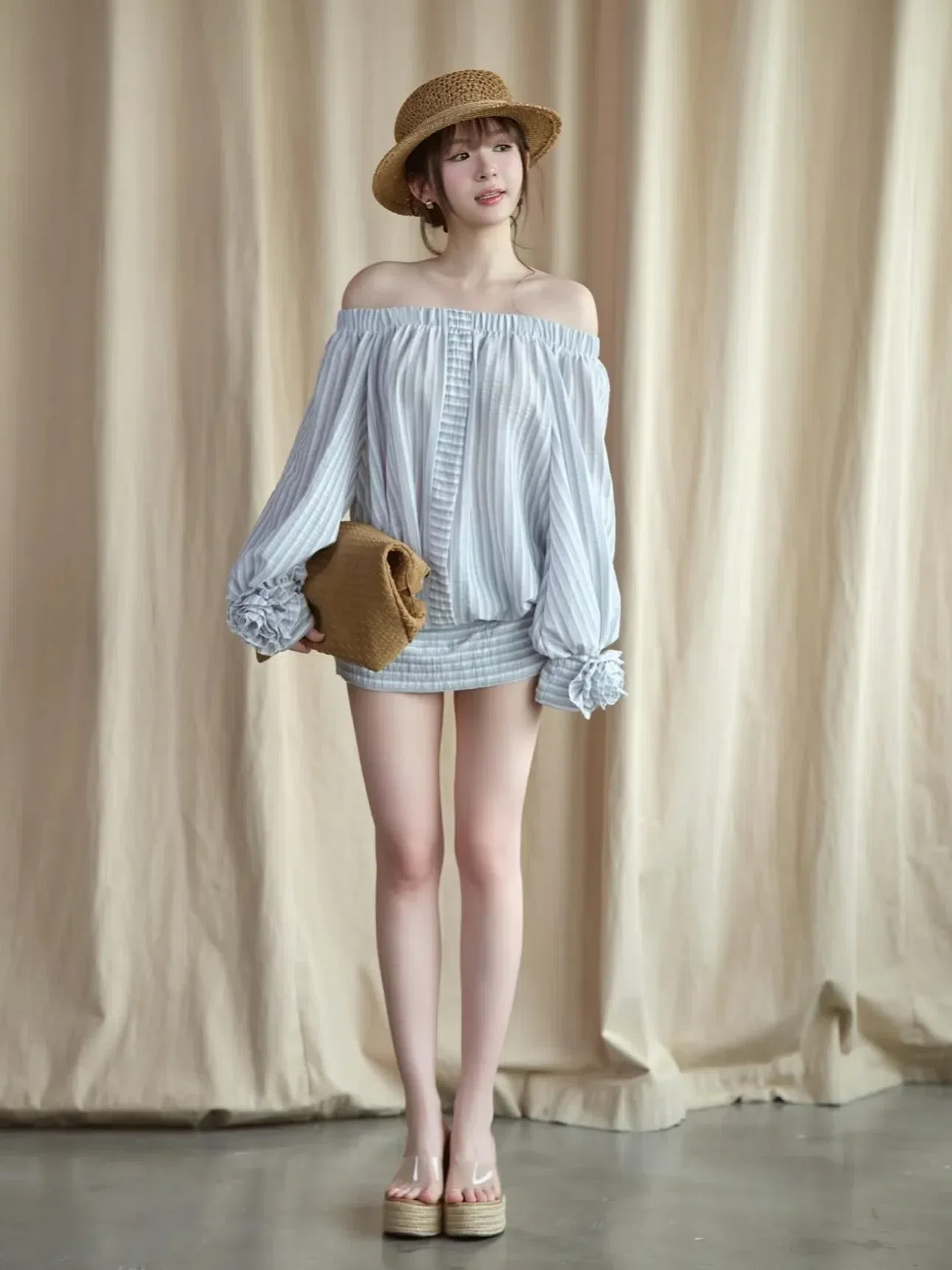 V603 Anlam Dress aguja xanh 3
