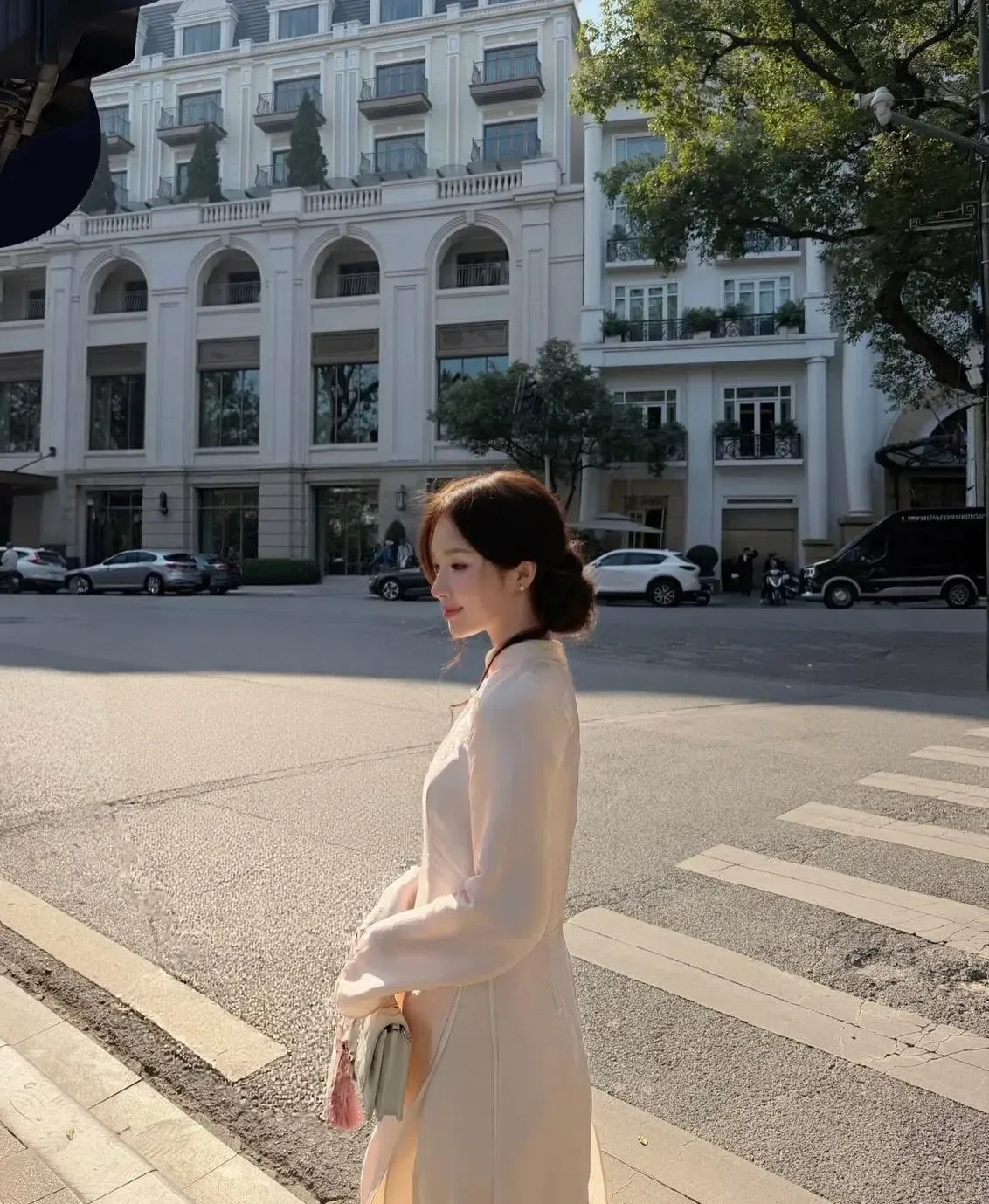 Áo chiết eo nhẹ nhà Seo xinh quá mn ưi, Vải lụa Nha Xá màu hồng iu lắmmm íii 4