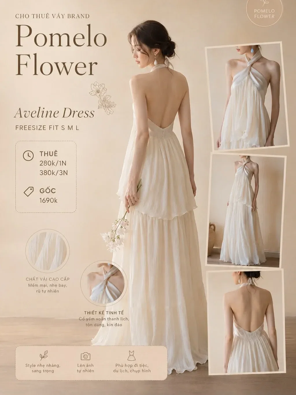 Aveline Dress - freesize fit S M L 8