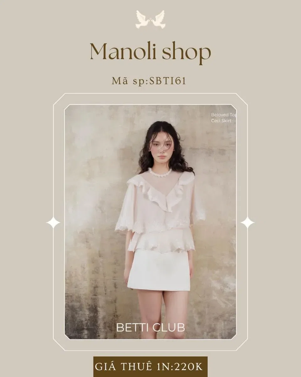 🦢 Brand: Betti
Chi phí thuê: 220.000/ 24h
Giá niêm yết:
Size: S L
Đặt lịch gi 1