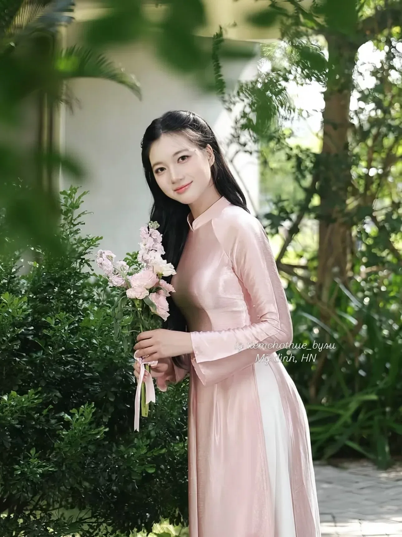 AD95-96 Áo dài Vân Diễm HỒNG size S, M 1