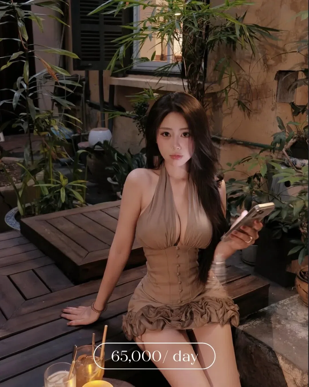 Áo ngắn cổ yếm x Chân váy viền bèo 1