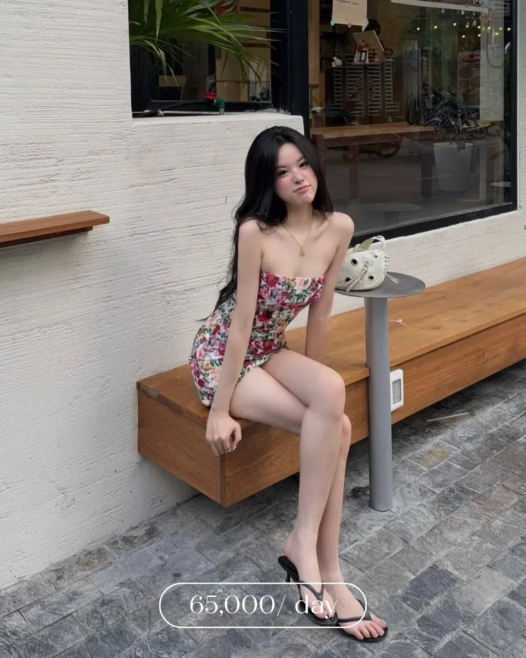 Váy ống hoa hồng 1