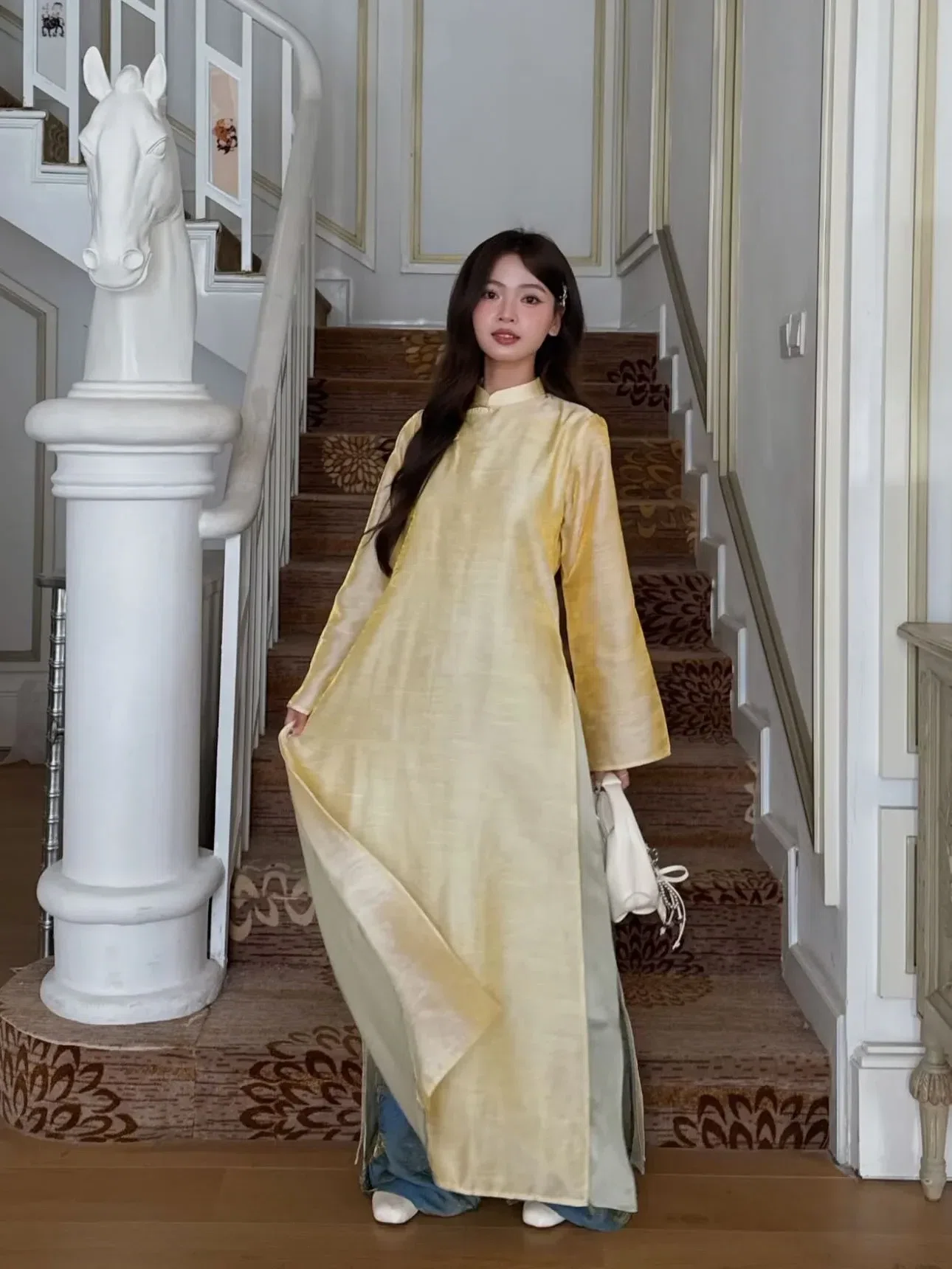 Wepretty - Áo dài TẰM size S 3