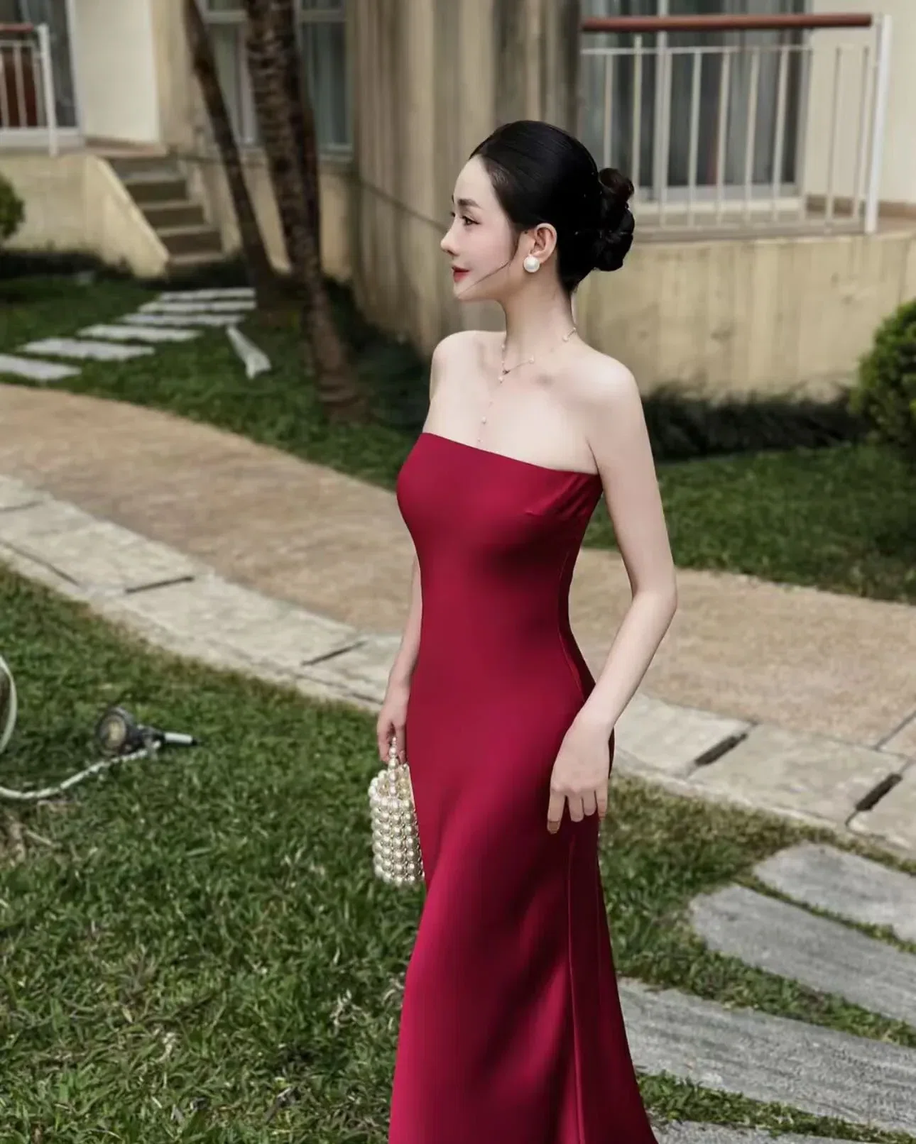 Váy lụa cúp ngực 3