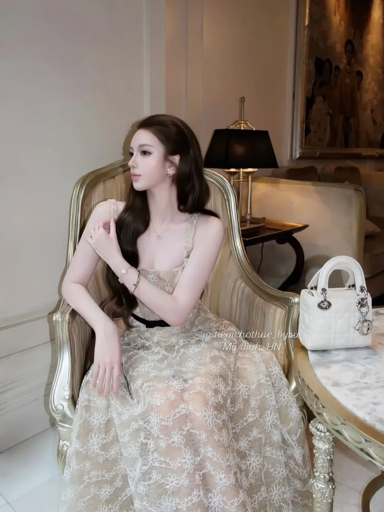 Choucouchou V609 Đầm ren kimsa nơ Chou 5