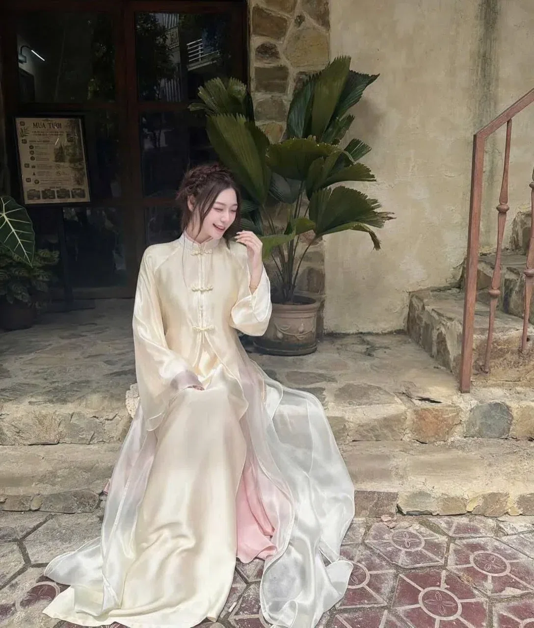 Áo dài thiên nhiên 5 tã 2