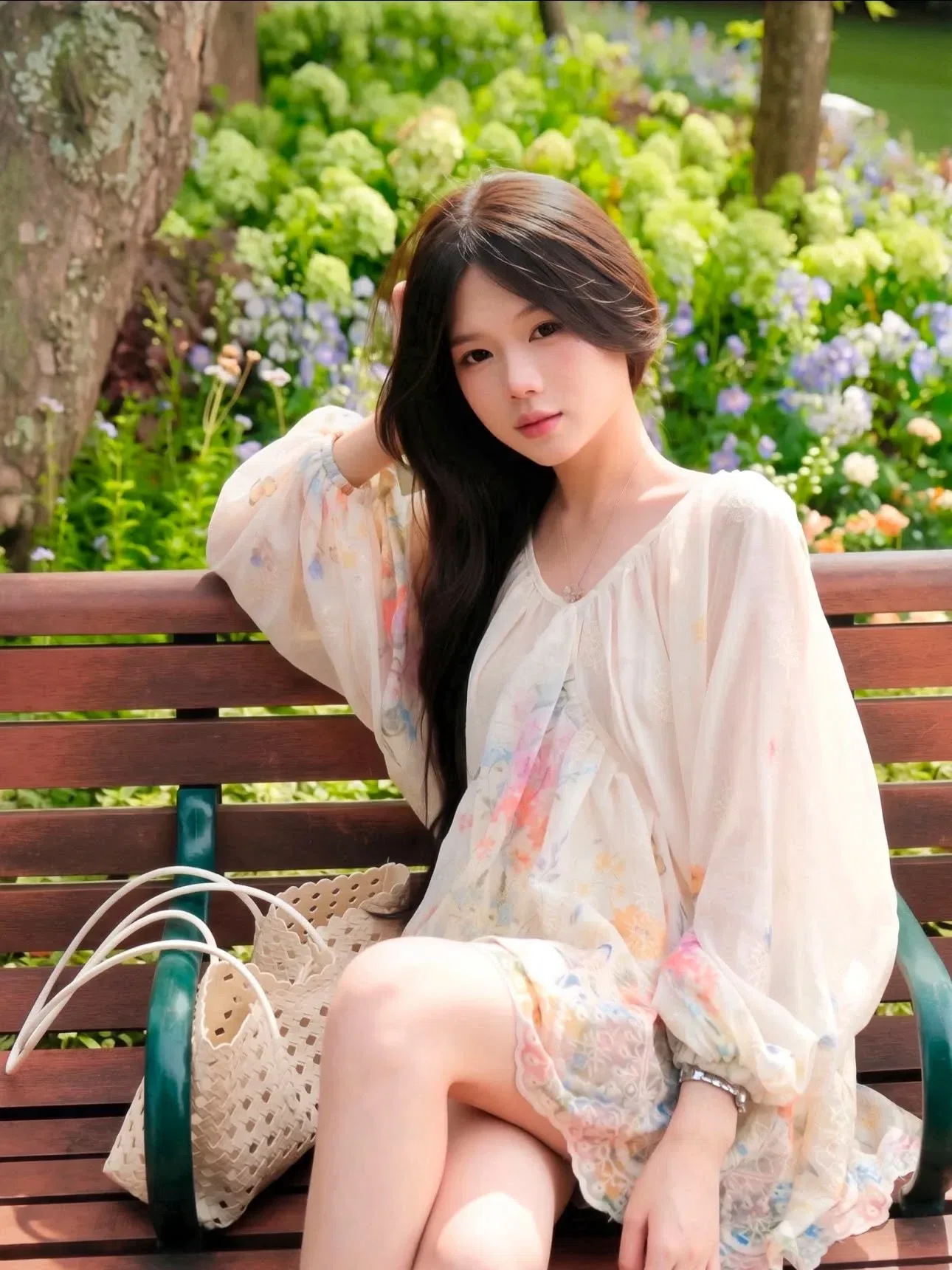 V648 Set hoa thêu bồng (áo x quần) size S (Form TO) 2