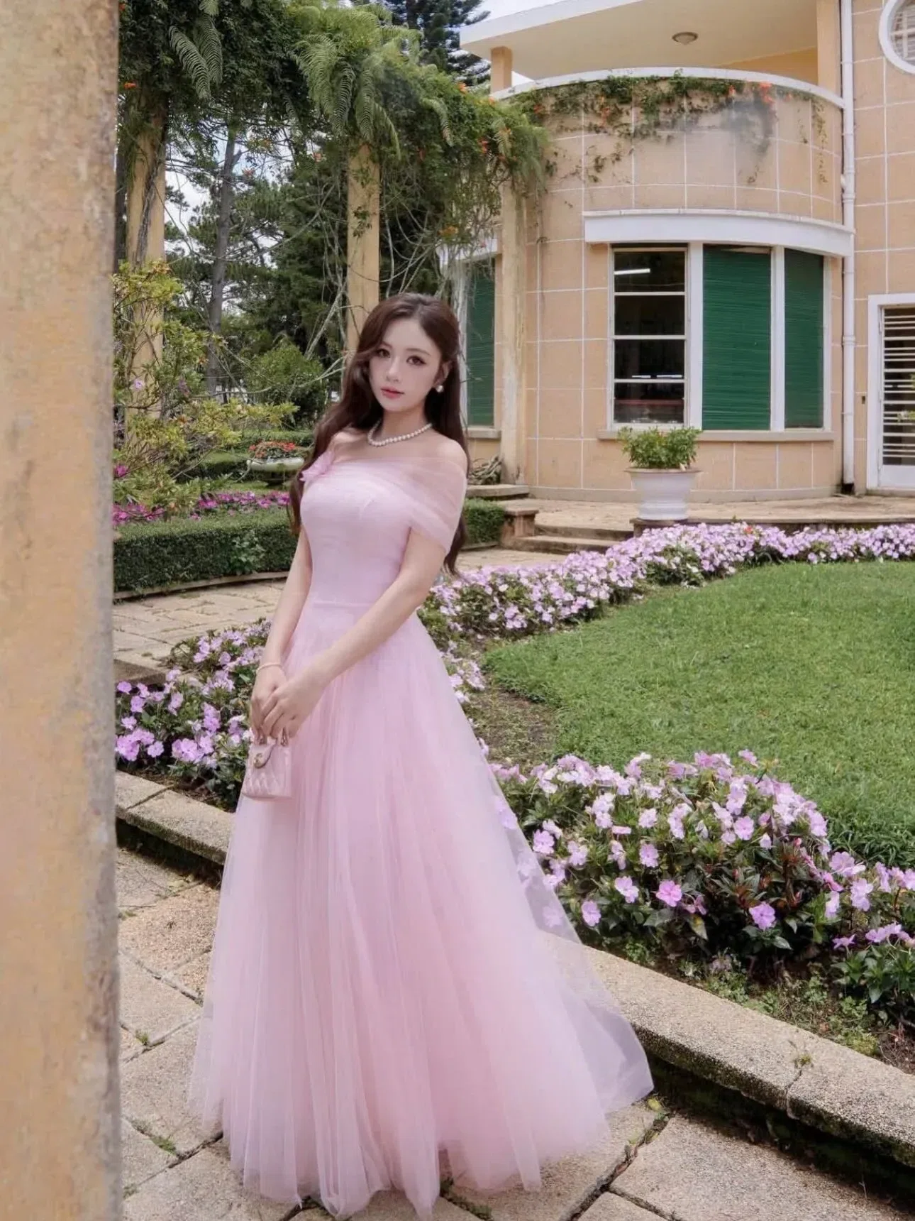 V570-571 Aurora Dress tiela hồng 3