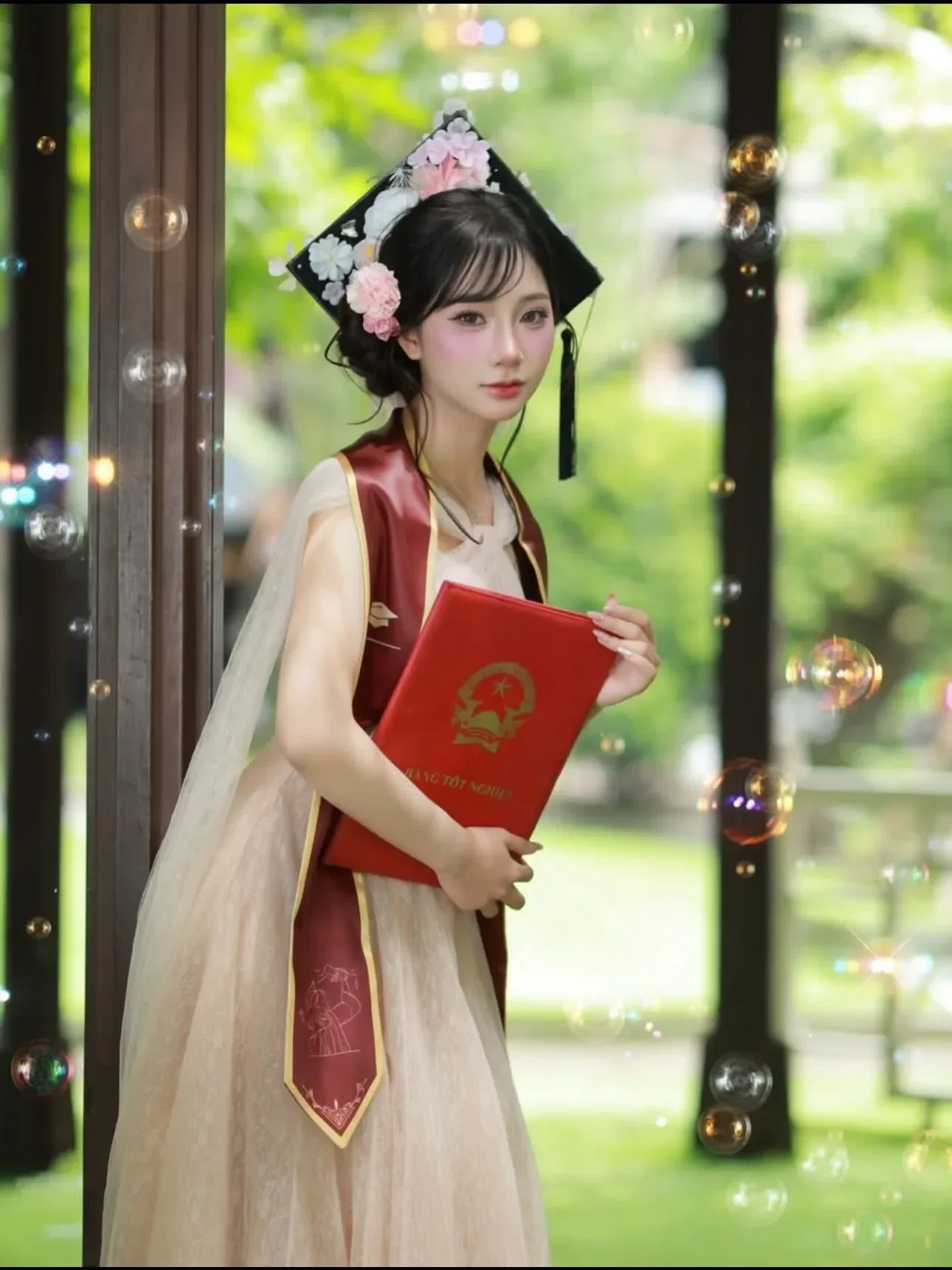 Brand: Sovintage House, Item Name: V462 CALIA Đầm ren lưới vạt Sò 4