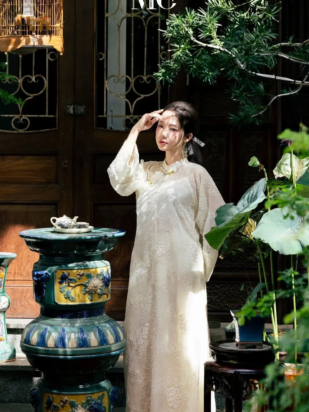 Áo dài Kiều Khổng - size L 19