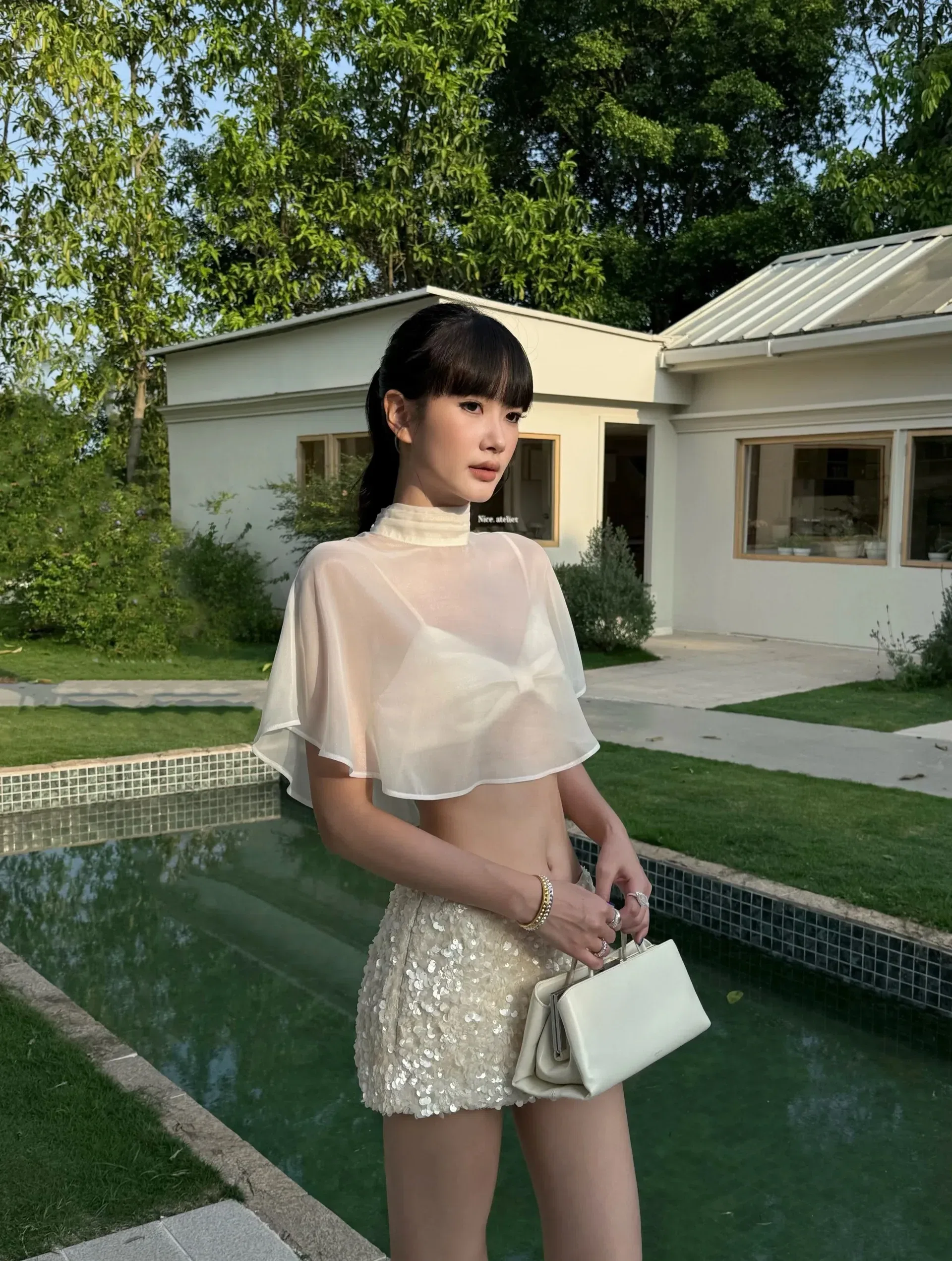 Váy sequin kèm cape SK0009 9