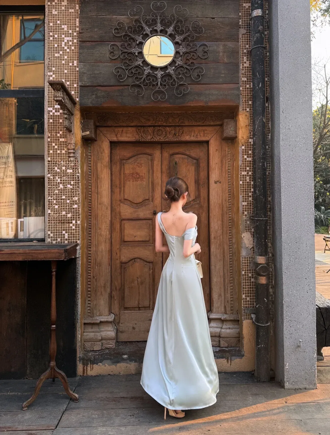 Siena Dress - Váy lụa xanh DX0012 12